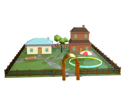 Low Poly  Cartoon House